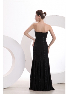 Unique Elegant Black Long Lace Prom Dress