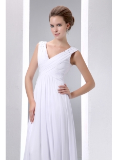Casual Floor Length V-neckline Plus Size Bridal Gowns