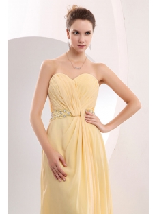 Maize Long Sweetheart Plus Size Prom Dresses with Slit