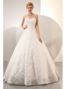 Sweetheart Dramatic Floral Bridal Ball Gowns