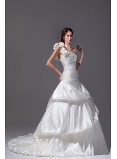 Best One Shoulder Wedding Dress 2015 Spring