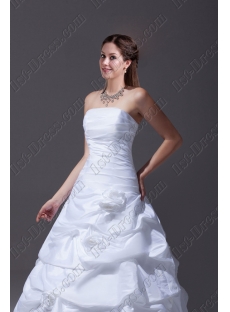 Best Strapless Taffeta 2015 Wedding Dress