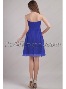 Simple Royal Strapless Homecoming Gown