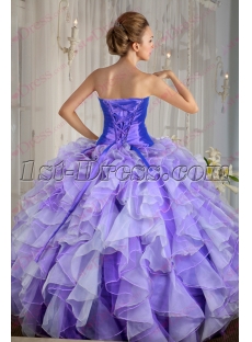 Charming Ruffles Colorful 2016 Quince Dress