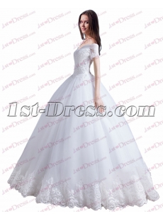 Princess White Off Shoulder Quince Gown Dress
