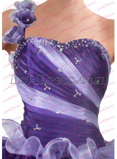 Charming Purple and Lilac One Shoulder Quinceanera Gown 2017