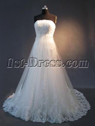 Detachable Train Lace Mermaid Bridal Gown IMG_2363