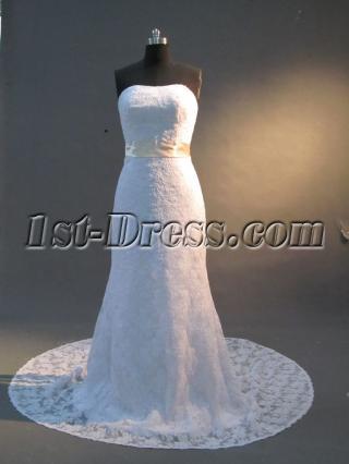 Formal Simple Lace Wedding Dress IMG_2311