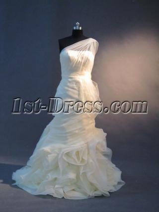 Unique One Shoulder Sheath Bridal Gown IMG_2401 