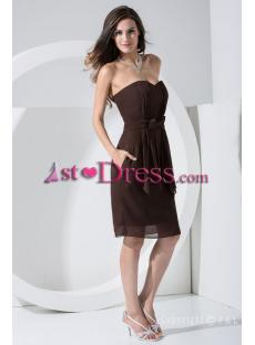 2012 Classic Brown Short Prom Dress WD1-002