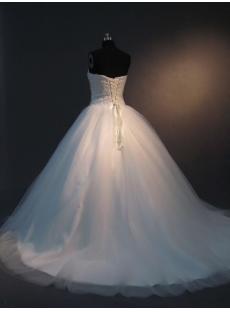 Basque Beautiful Bridal Ball Gowns with Train IMG_2442