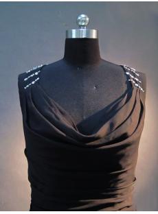Beaded T-back Black Plus Size Prom Dress IMG_2335