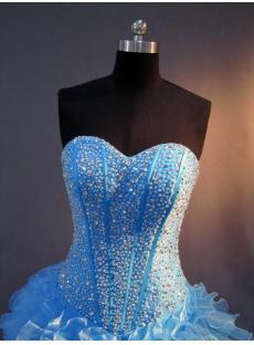 Drop Waist Best Turquoise Puffy Quinceanera Gown Dress IMG_2844