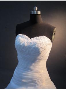 Elegant Simple Organza A-line  Wedding Dress IMG_2244