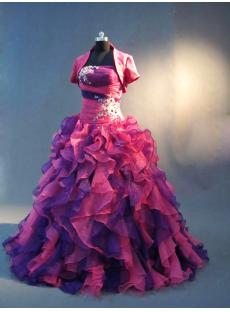 Fuchsia and Purple Pretty Colorful Quinceanera Dresses with Jacket IMG_2767