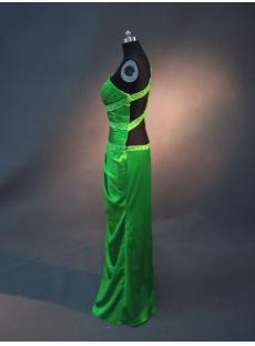 Green Sexy Open Back Evening Dress IMG_2571