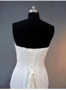 Trumpet Lace Bridal Gown with Jeweled Sash IMG_2816