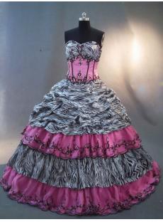 Zebra and Hot Pink Quince Gown Dress IMG_2426