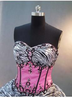 Zebra and Hot Pink Quince Gown Dress IMG_2426