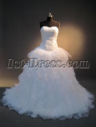 2013 Ruffle Basque Waist Bridal Gowns IMG_4031