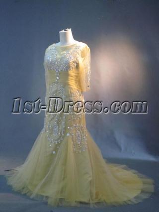 Champagne Plus Size Mother of Bride Dresses with Sleeves IMG_3021