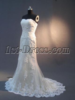 Champagne Sheath Bridal Gown Lace IMG_2983
