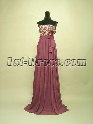 Dark Purple Empire Maternity Prom Dresses 3056