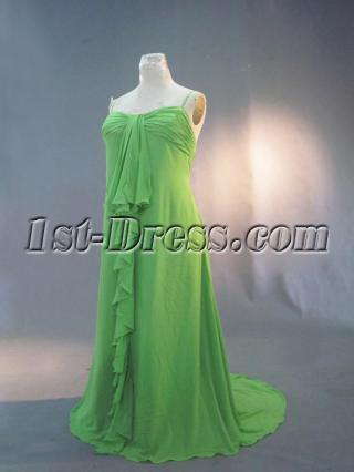 Green Plus Size Ruffles Prom Dress IMG_3244