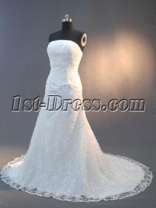 Ivory Mature Lace Column Wedding Gown IMG_2927