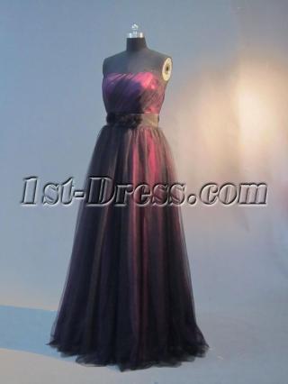 Long Black and Grap Vintage Pretty Prom Dress IMG_3310
