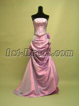Purple 2 Pieces 2012 Evening Dress with Emroidery 2731