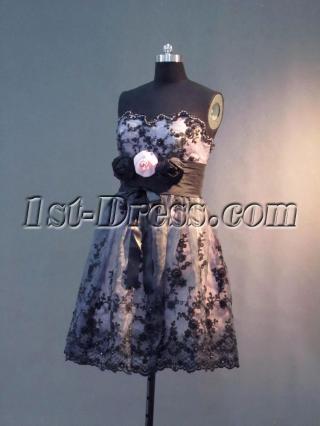 Strapless Short Black Homecoming Dress IMG_3241