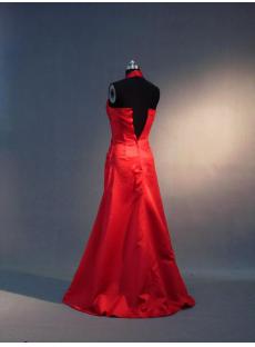 2012 Halter Satin Long Red Bridesmaid Dresses IMG_3663
