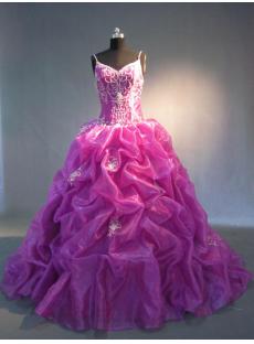2013 Luxurious Fuchsia Quinceanera Gown Dresses with Large Train IMG_3749