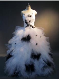 Black and White Colorful Quinceanera Gown IMG_3929