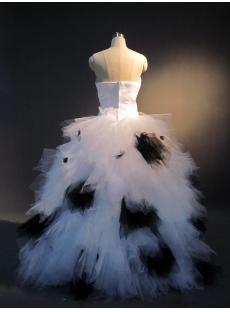 Black and White Colorful Quinceanera Gown IMG_3929