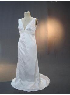 Cheap Simple Column Plus Size Bridal Dress IMG_3262