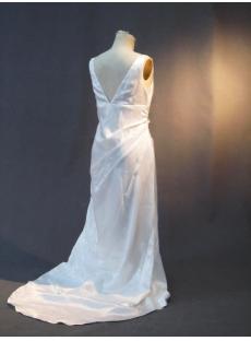 Cheap Simple Column Plus Size Bridal Dress IMG_3262
