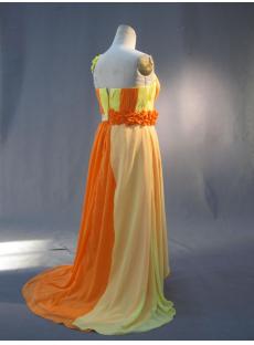 Colorful Plus Size Prom Dresses with One Shoulder IMG_2974