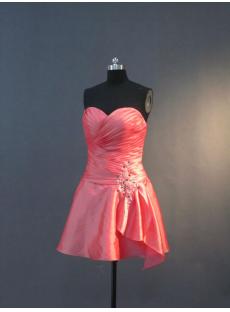 Coral Short Sweetheart Cocktail Dress IMG_3289