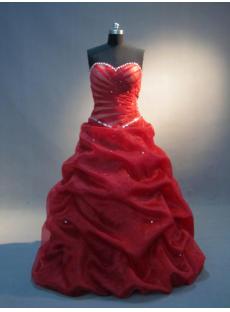 Delicate 15 Quinceanera Dresses Red IMG_4006 
