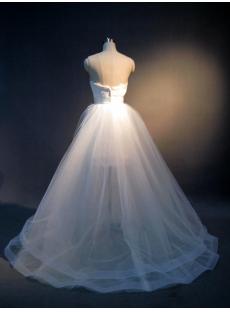 Detachable Skirt Short Bridal Gown with Bow IMG_3926
