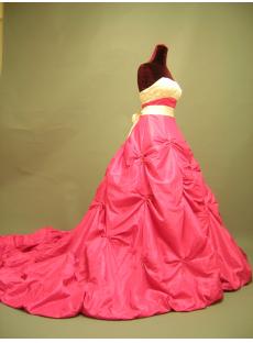 Fuchsia and Ivory Beautiful 2013 Bridal Gown 2723