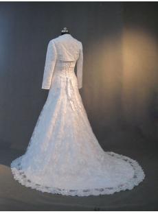 Lace Bridal Gowns with Long Sleeves Jacket IMG_3286
