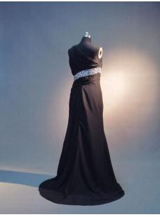 One Shoulder Black Formal Evening Gown IMG_3607