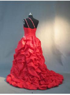 One shoulder Red High Low Hemline Prom Dresses IMG_2966