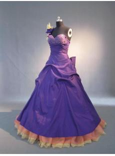 Purple 2011 One Shoulder pretty Quinceanera Dresses IMG_3698