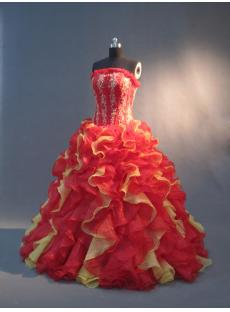 Red and Yellow Unique 15 Quinceanera Gowns IMG_2952 