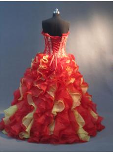 Red and Yellow Unique 15 Quinceanera Gowns IMG_2952 