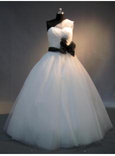 Romantic White and Black Cute Quinceanera Gown IMG_4039